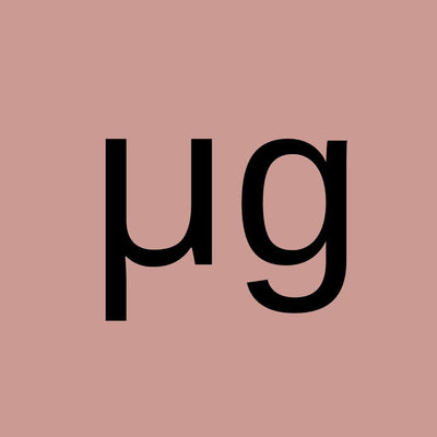 Symbol for Microgram - µg