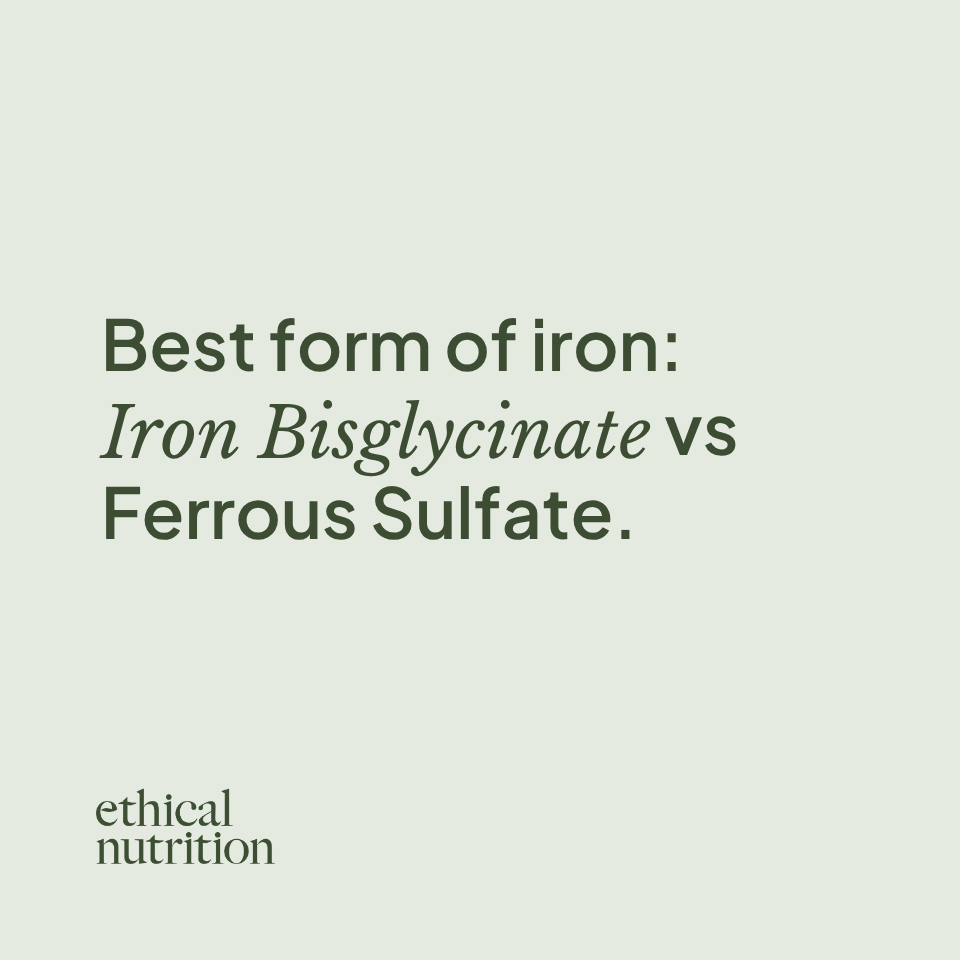Best Form of Iron Supplement: Iron Bisglycinate vs Ferrous Sulfate and Other Types