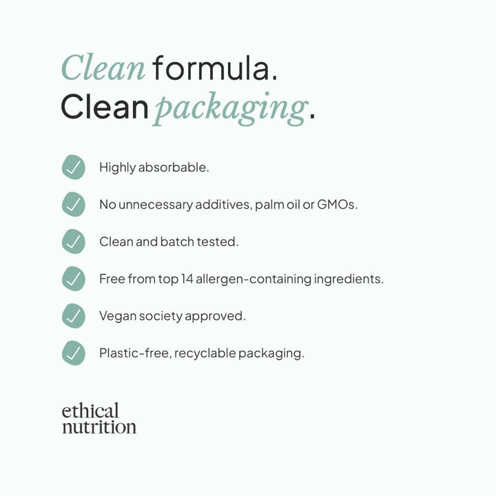 Ethical Nutrition Advanced Biotic supplement features infographic