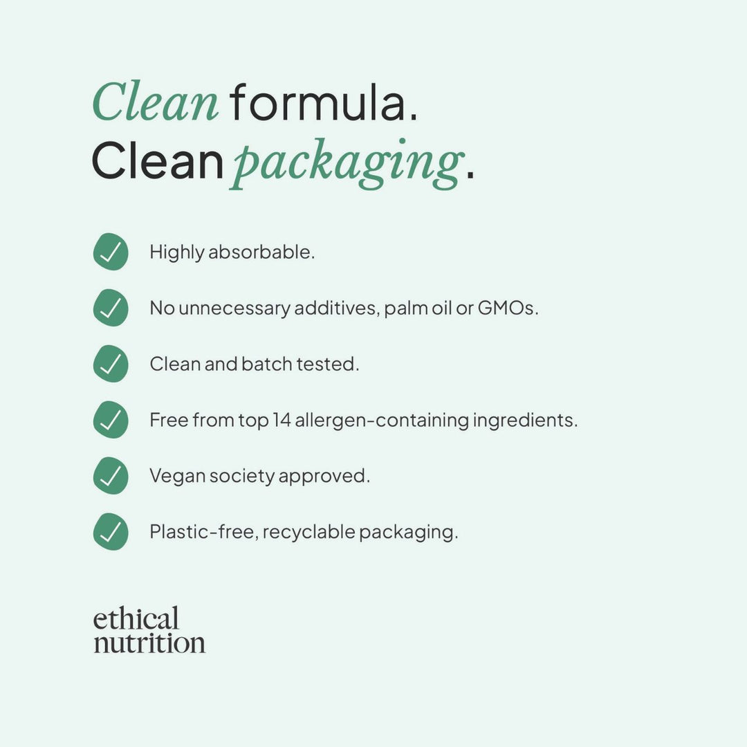 Ethical Nutrition digestive enzymes supplement features infographic