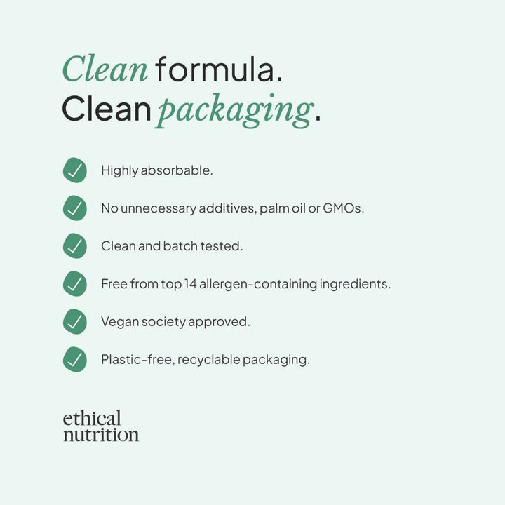 Ethical Nutrition digestive enzymes supplement features infographic