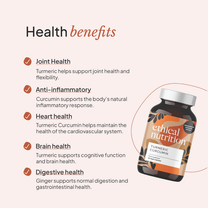 Ethical Nutrition turmeric curcumin benefits infographic