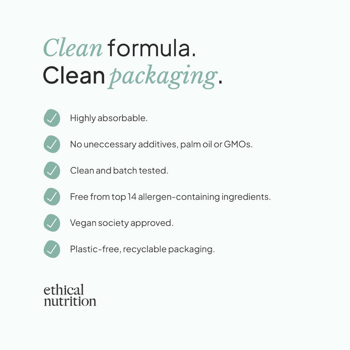 Ethical Nutrition Advanced Biotic supplement features infographic