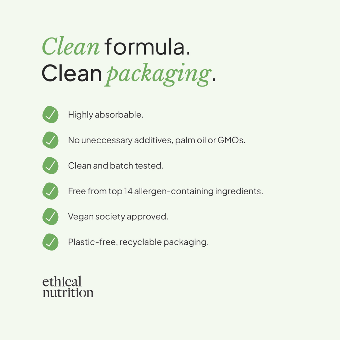 Ethical Nutrition ashwagandha supplement features infographic