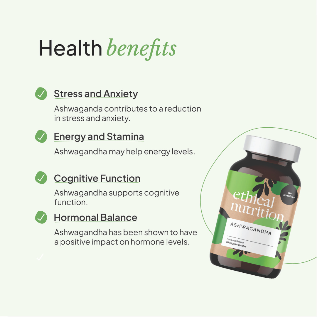 Ethical Nutrition ashwagandha benefits infographic