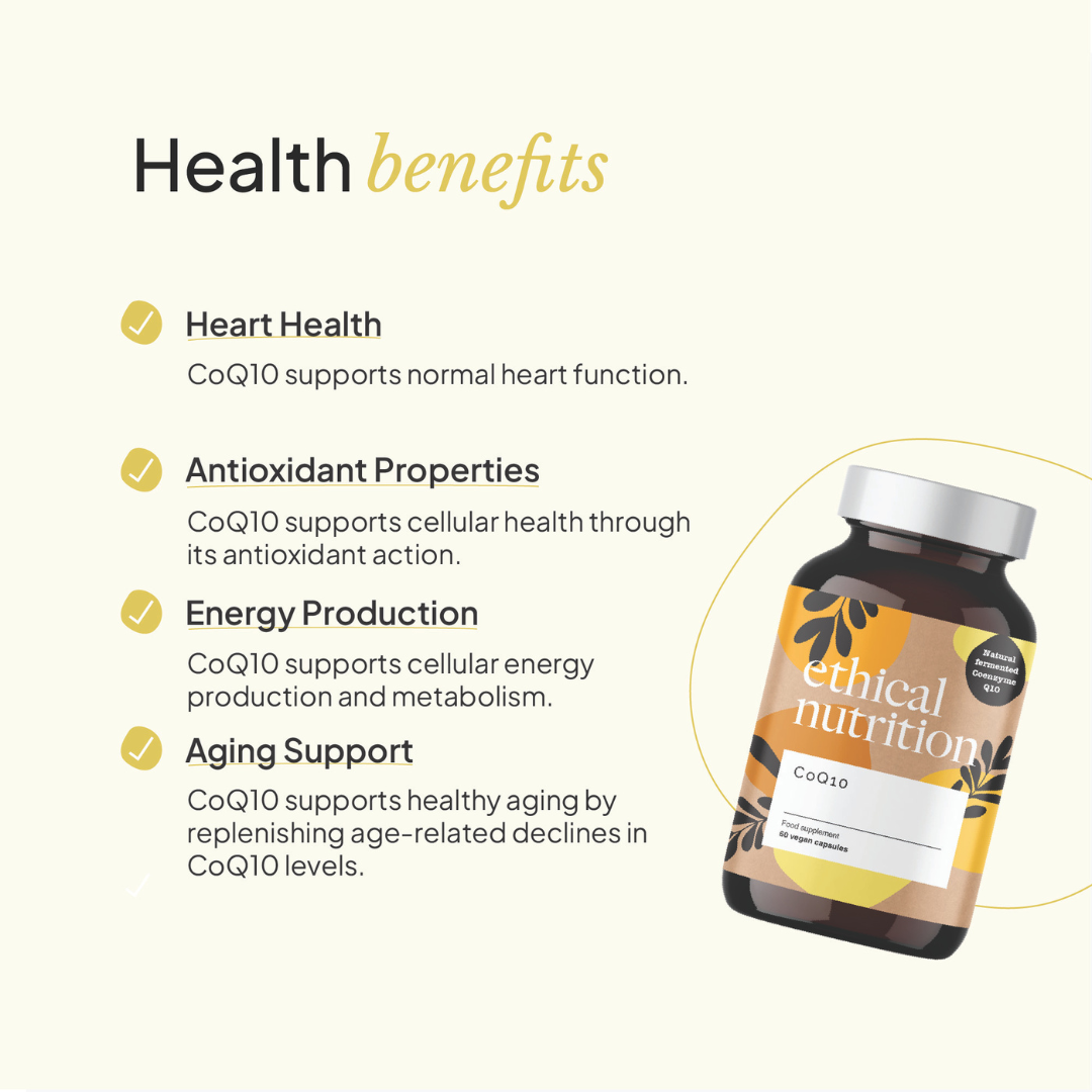 Ethical Nutrition CoQ10 benefits infographic