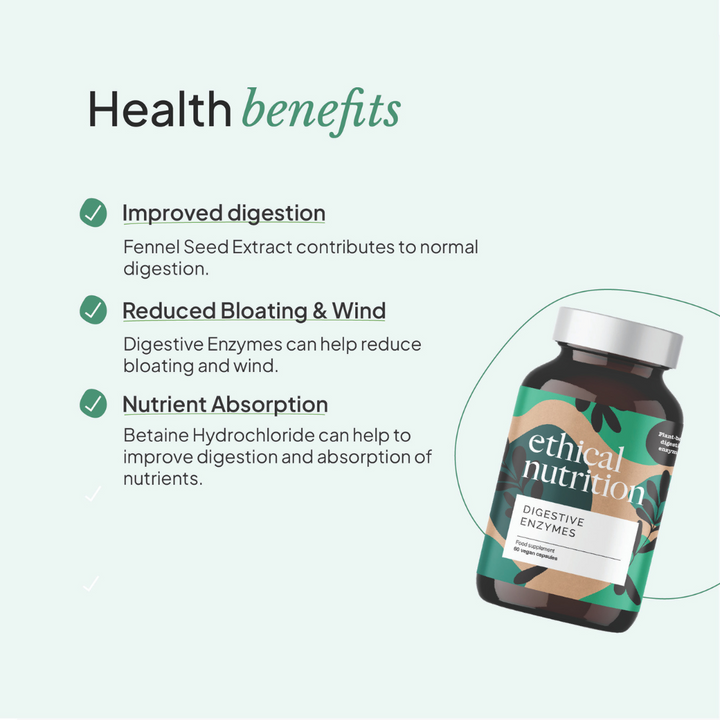 Ethical Nutrition digestive enzymes benefits infographic