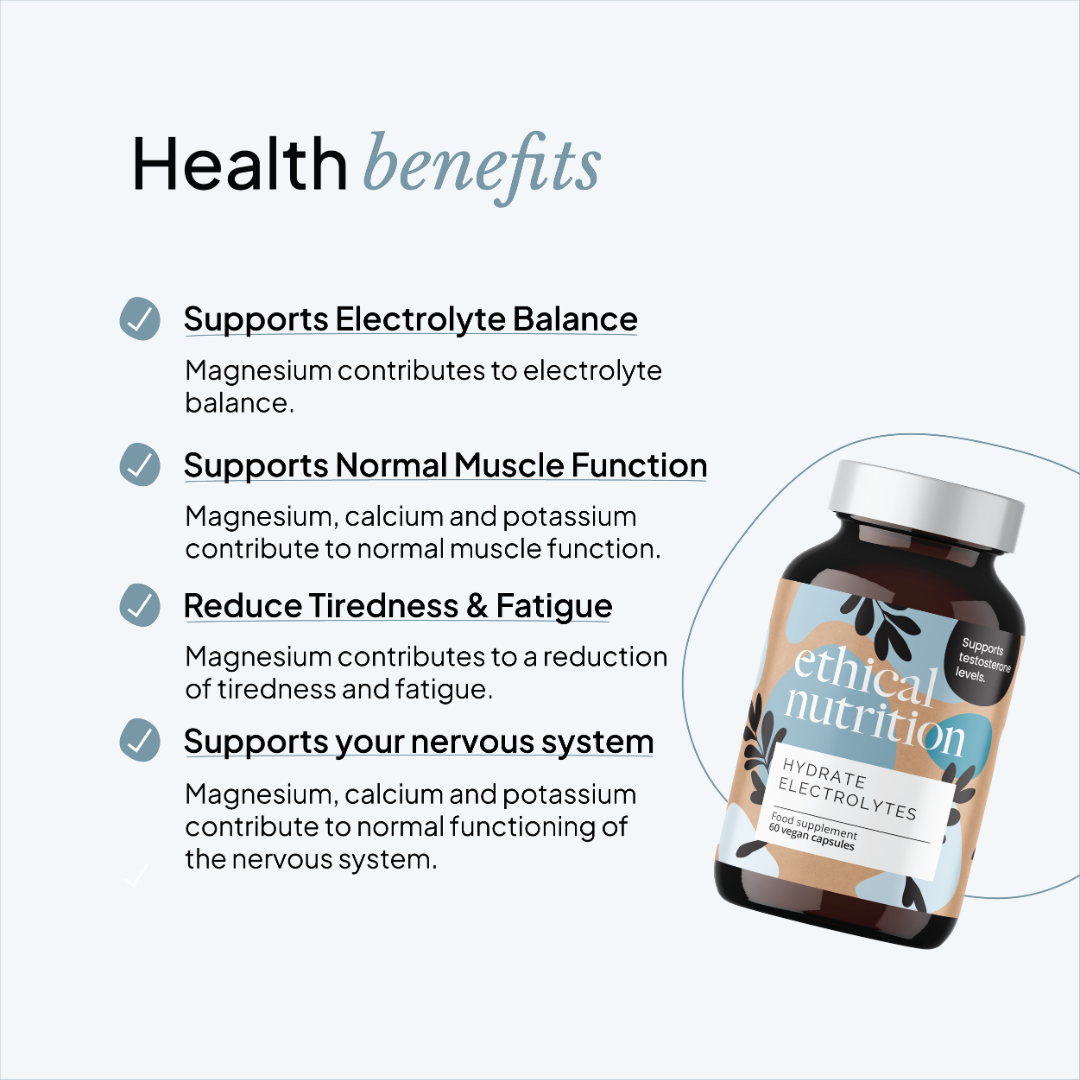 Ethical Nutrition Hydrate Electrolytes benefits infographic