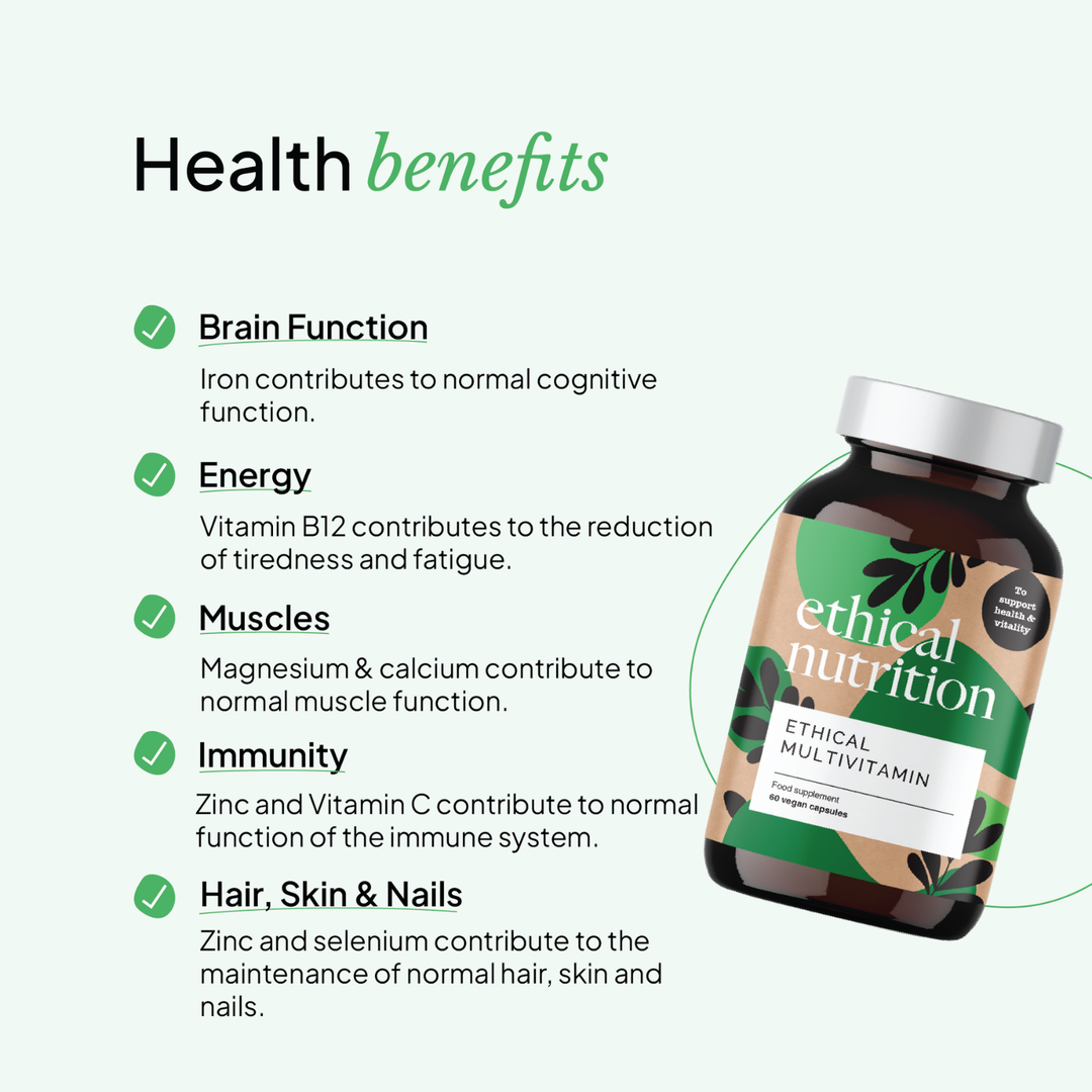 Ethical Nutrition multivitamin benefits infographic