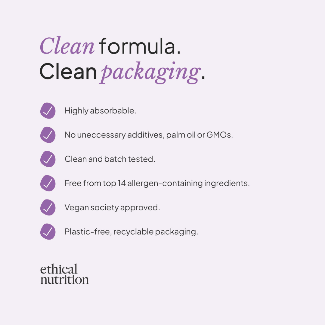 Ethical Nutrition methylfolate supplement features infographic