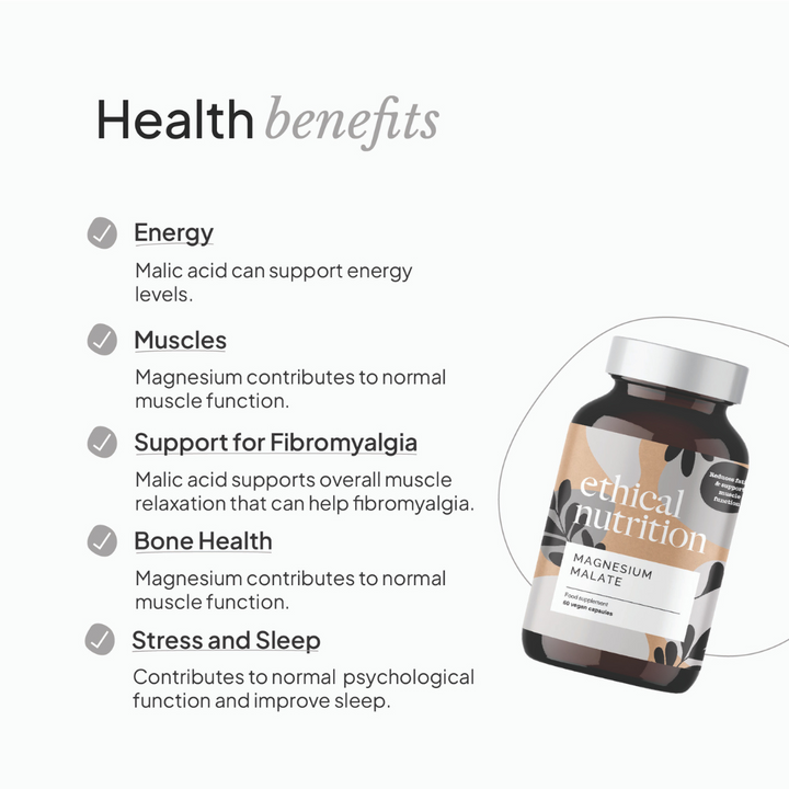 Ethical Nutrition magnesium malate benefits infographic