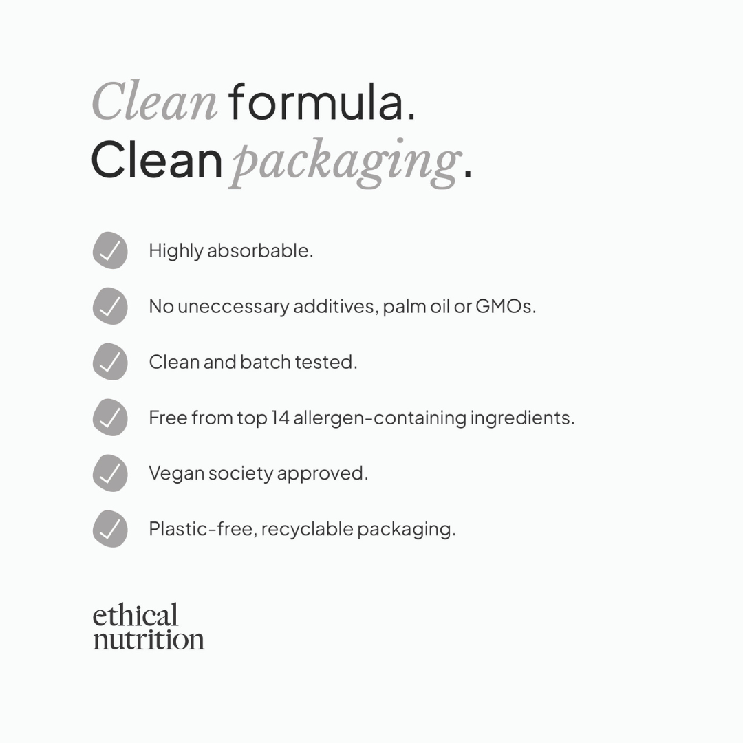Ethical Nutrition magnesium malate supplement features infographic